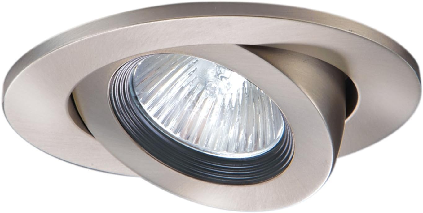 HaloRecessed 3009SNBB 3-Inch 35-Degree Trim Adjustable Gimbal Satin Nickel with Black Baffle