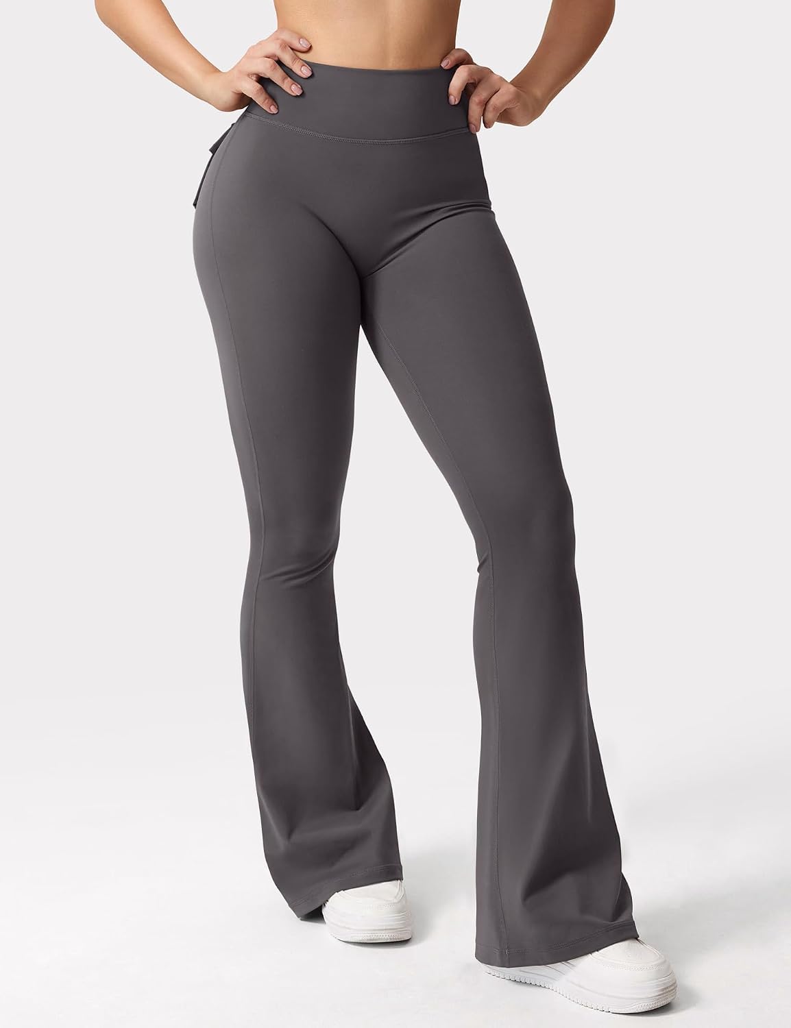 Yuerlian Flare Leggings with Pockets for Women Scrunch Workout Leggings Butt Lifting Gym Yoga Pants