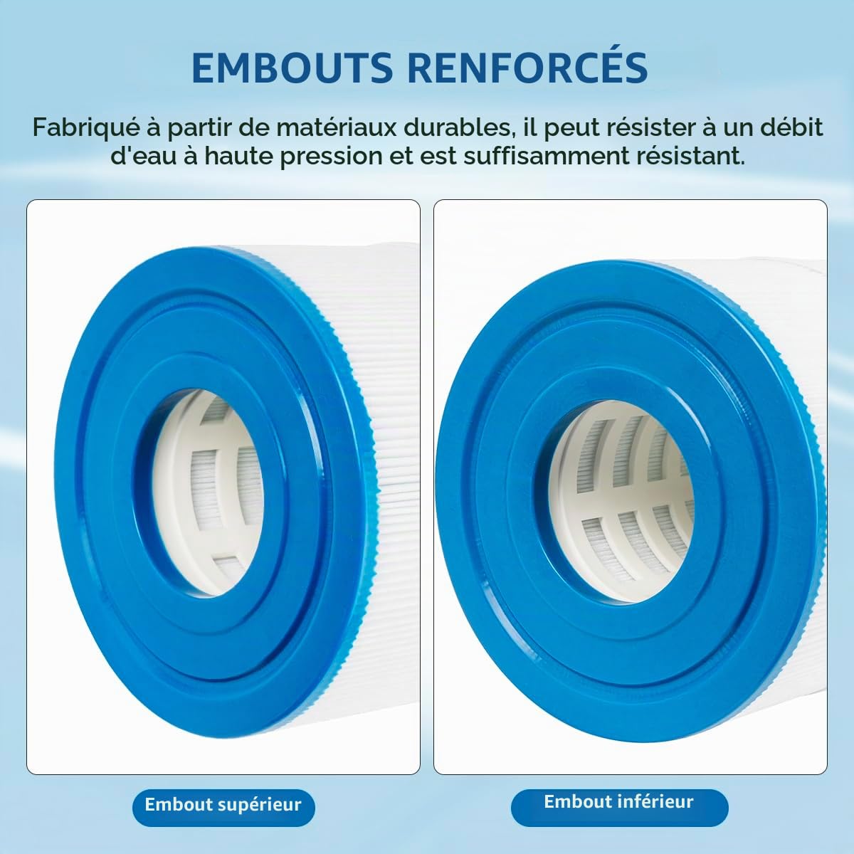 Lot de 4 filtres de piscine de rechange pour Hayward CX880XRE, C4020, C4025, C4030, PA106-PAK4, C-7488, FC-1226, 2 x 106 m²