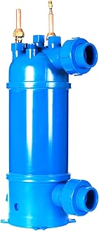 Pool Water Heat Exchanger 43 kBtu Titanium Twisted Tube PVC Shell for Swimming Pool Heat Pump Solar Spa Heating and Cooling