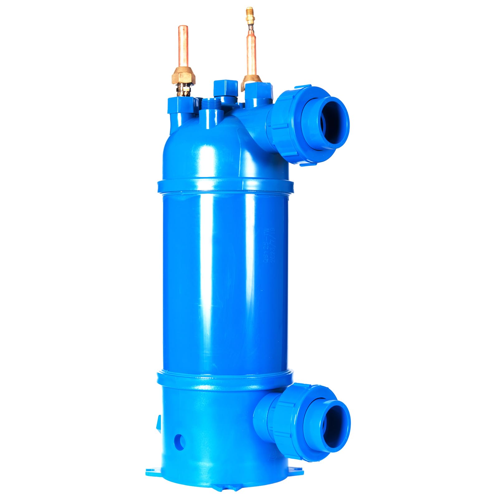 Pool Water Heat Exchanger 43 kBtu Titanium Twisted Tube PVC Shell for Swimming Pool Heat Pump Solar Spa Heating and Cooling