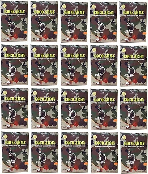 Coco Army Natural Coconut Charcoal 1kg x 10 Boxes Shisha Coal