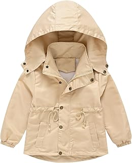 Casaco infantil de inverno para meninos e meninas com bolso, jaqueta infantil com capuz e zíper à prova de vento jaqueta acolchoada para meninas grandes