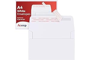 ACSTEP A4 Envelopes Self Seal 4-1/4 X6-1/4 Inch (100 PACK)