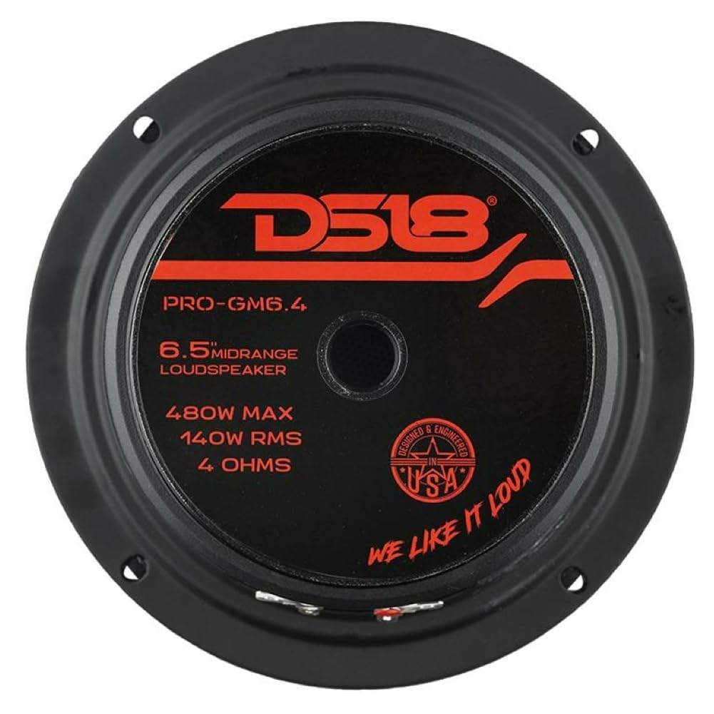 1 MIDRANGE DS 18 PRO-GM6.4 głośnik 16,5 cm, 165 mm, średnica 6,5", 140 W RMS i 480 W maks., 4 omy, czułość 92 dB, do samochodów, 1 szt