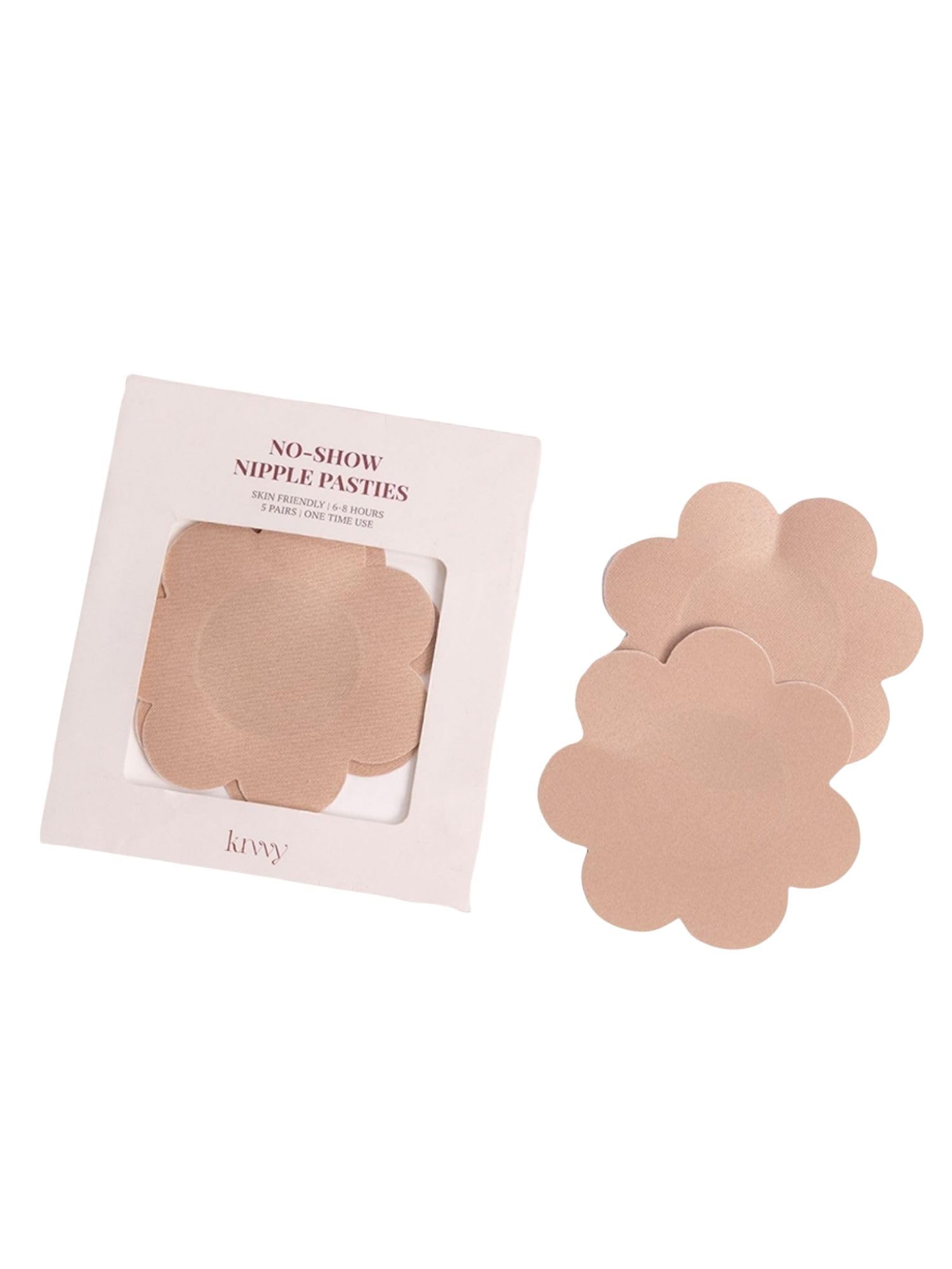 krvvy No-Show Nipple Pasties | 5 Pcs Nipple Covers | Disposable Nipple Breast Covers for Women (5 Pairs)-picture-5