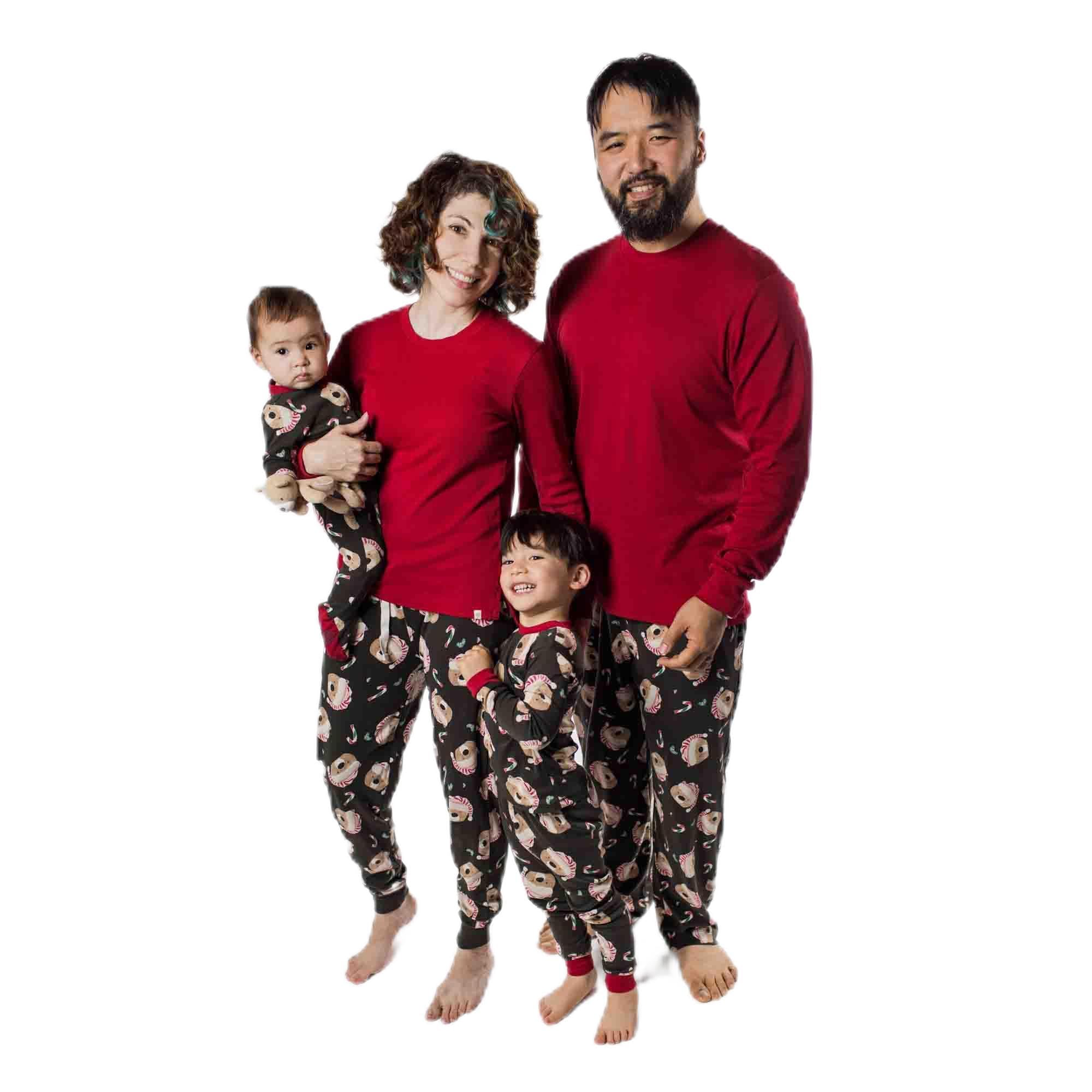 Burt's Bees Baby Baby Family Jammies Matching Holiday Organic Cotton Pajamas, Candy Cane Bears, Medium