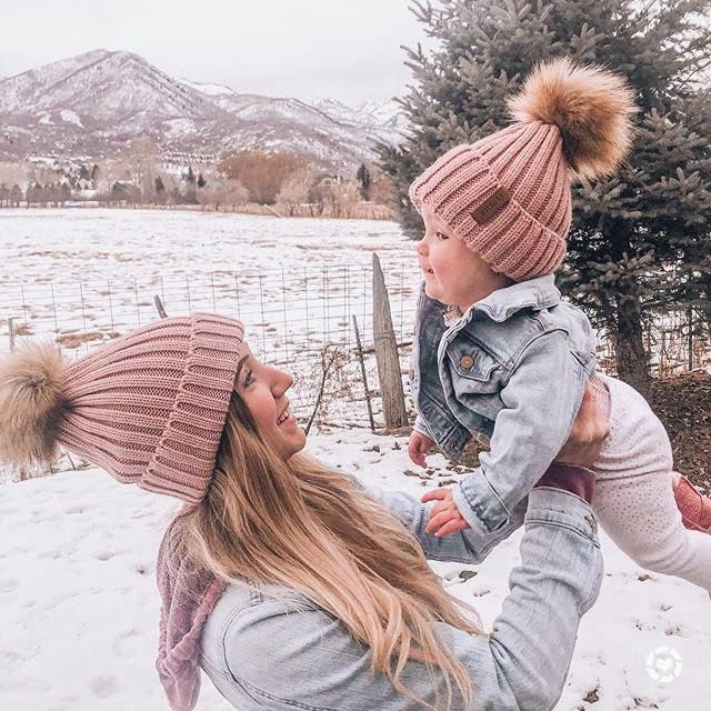 FURTALK Womens Winter Beanie Hat Satin Lined Faux Fur Pom Pom Beanies Hat for Women Winter Warm Knit Hats - Image 7