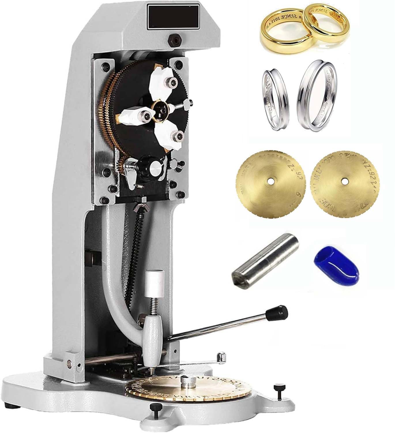 Machine de gravure pour bagues, outil à cadran double face avec bloc de lettres de 1,5 mm à 2,0 mm, graveur professionnelle pour bagues de mariage et bijoux