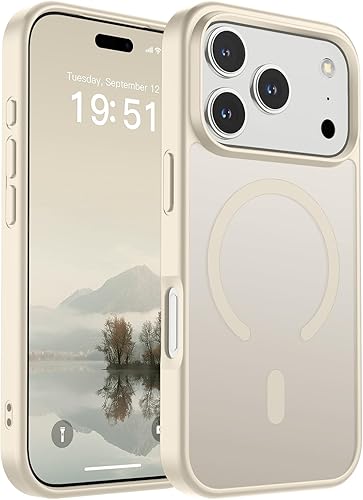 Miniatura 201 de SUPFINE - Funda magnética para iPhone 14 Pro Max (compatible con MagSafe), (protección contra caídas de grado militar de 10 pies), delgada, Negro