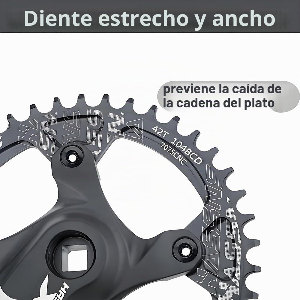 Juego de bielas para Bicicleta de aleación de Aluminio, cuadradas, para 8/9/10/11 velocidades, bielas de Bicicleta de montaña de 170 mm, 104 BCD