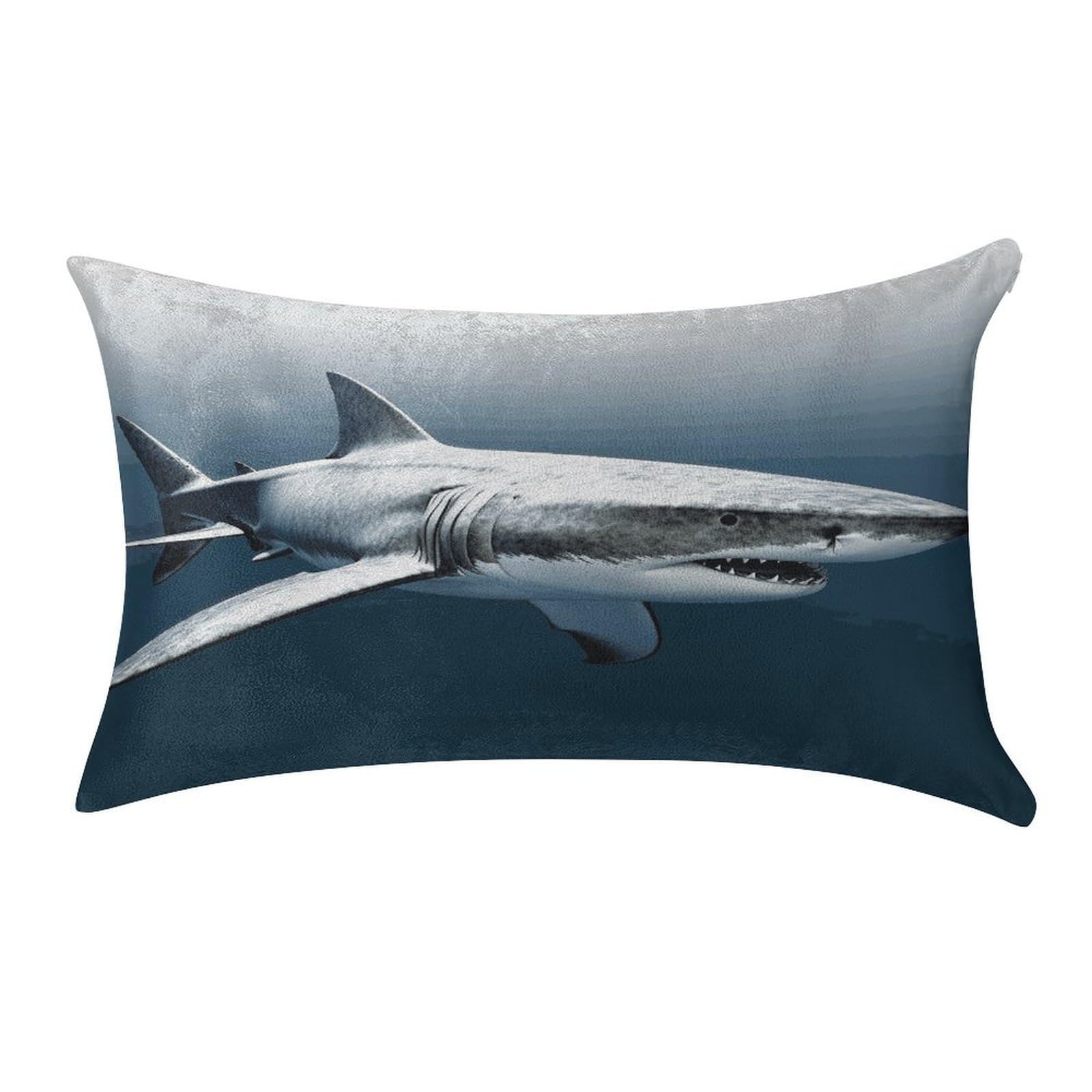 Btcowzrv Style 3D Shark Fish Pillow Cover Pillow Case Pillowcase