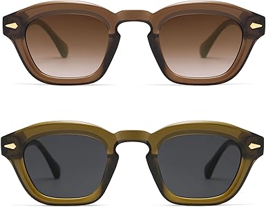 Small Retro Square Sunglasses for Women Mens Rectangle Sunnies AP3680