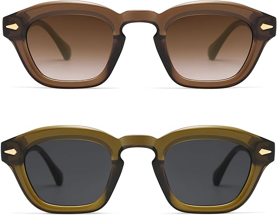 Small Retro Square Sunglasses for Women Mens Rectangle Sunnies AP3680