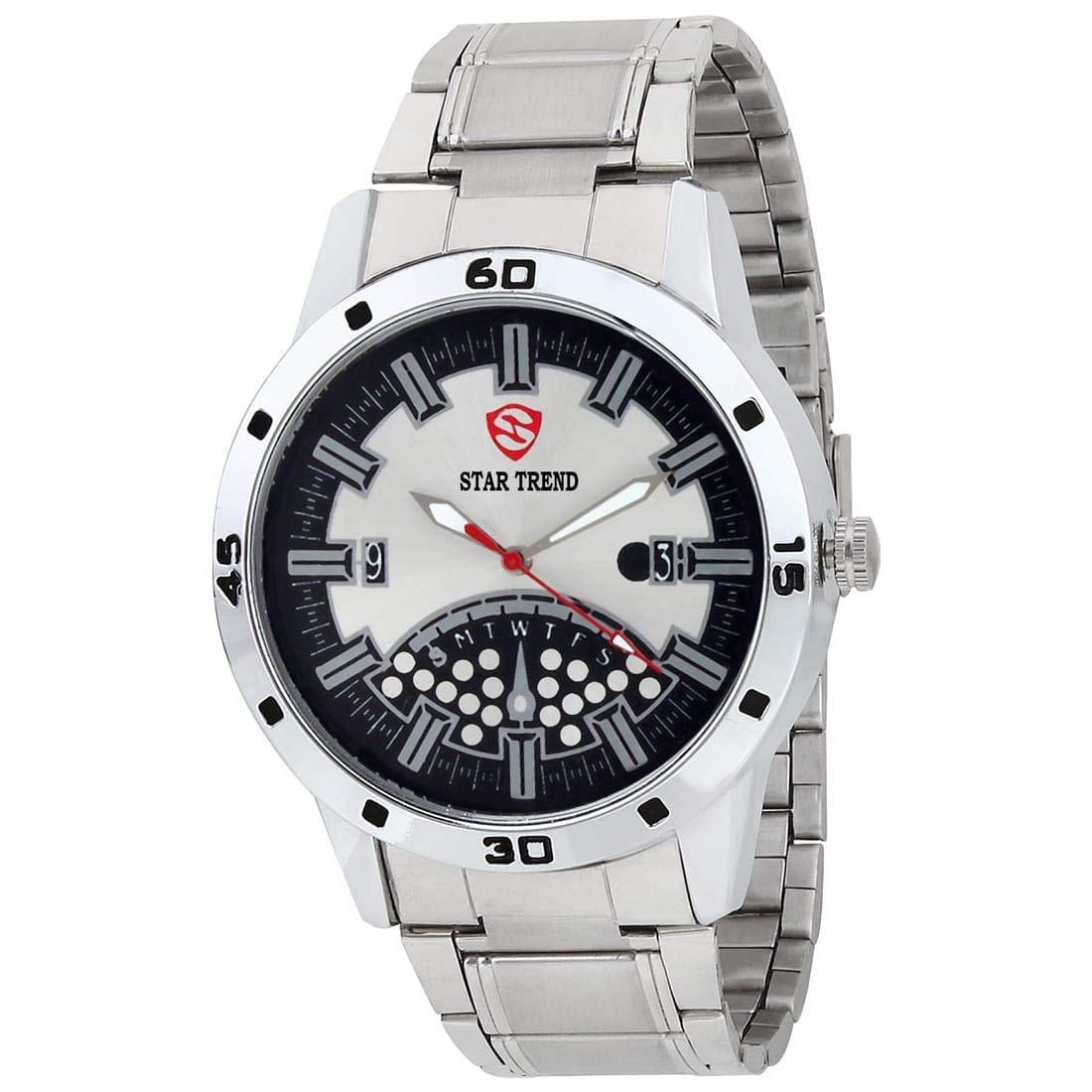 Star Trend ST-003 Silver Silver Steel Case Watch for Mens|Boys (B095J74JR5) Amazon Price History, Amazon Price Tracker