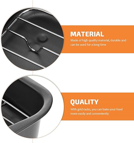 Miniatura 2 de UPKOCH Estante para hornear y enfriar con rejilla de alambre Bandeja antiadherente para hornear Metal BBQ Grill Rack