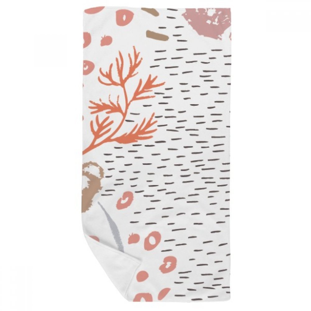 Serviette de bain douce art abstrait gant de toilette multicolore 35x70cm