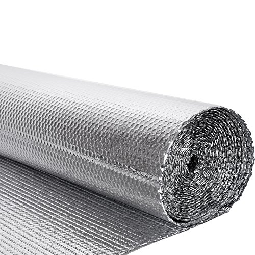 Panana 0.6m Wide Shed Log Double Aluminium Bubble Foil Insulation Loft Wall Home Wall Shed (0.6mx5m), Silver