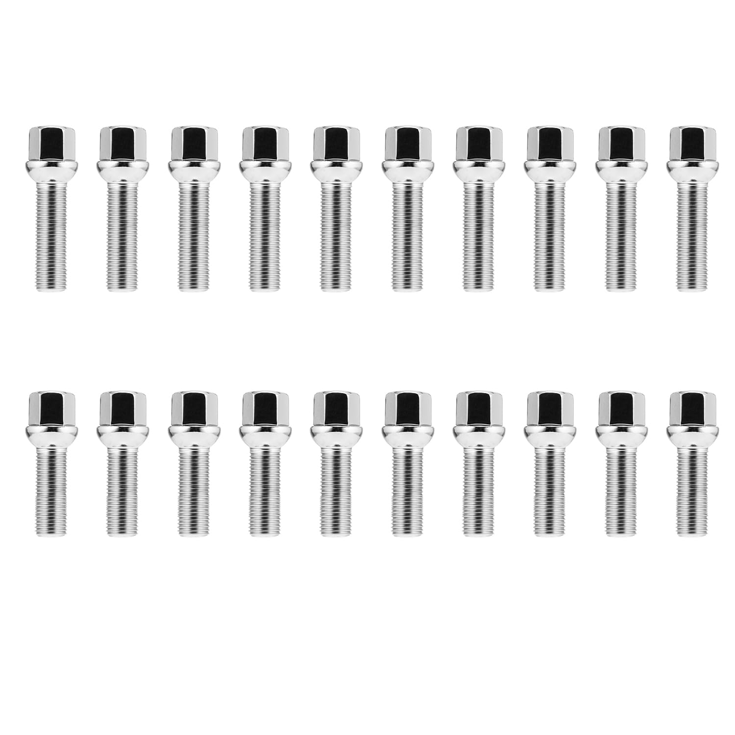 4-TLG Spurverbreiterung 5x100 / 5x112mm (VA 30mm HA 40mm) Ø57,1 Naben­zentriert Spurplatten Set Kompatibel mit Skoda Fabia Octavia Superb, Distanzscheiben inkl. 20 Radschrauben M14x1,5x40/45mm Sliver