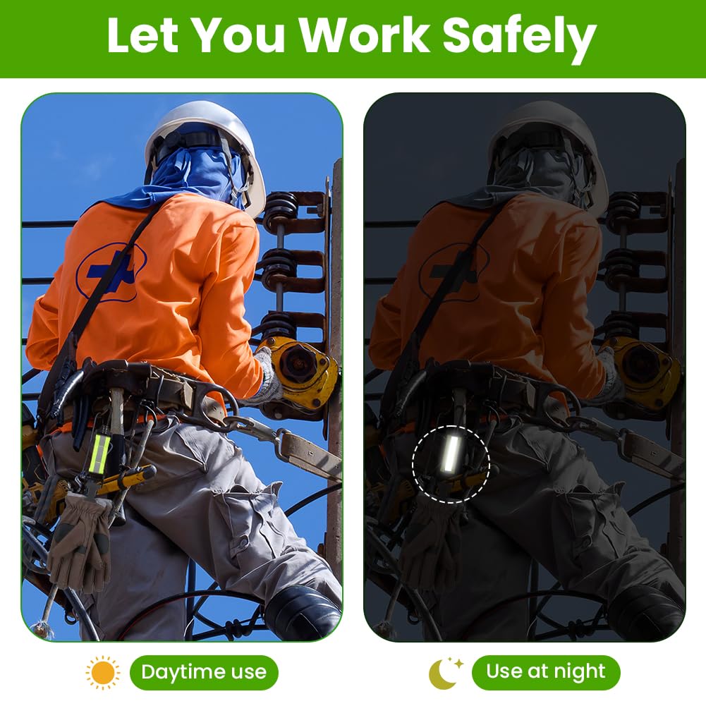 OFFCUP Work Glove Clip 4PCS - Fire Brigade Belt Holder for Turnout Gear Firefighter, Guard, Labor Safety, 4PCS fluorescent green - Image 4