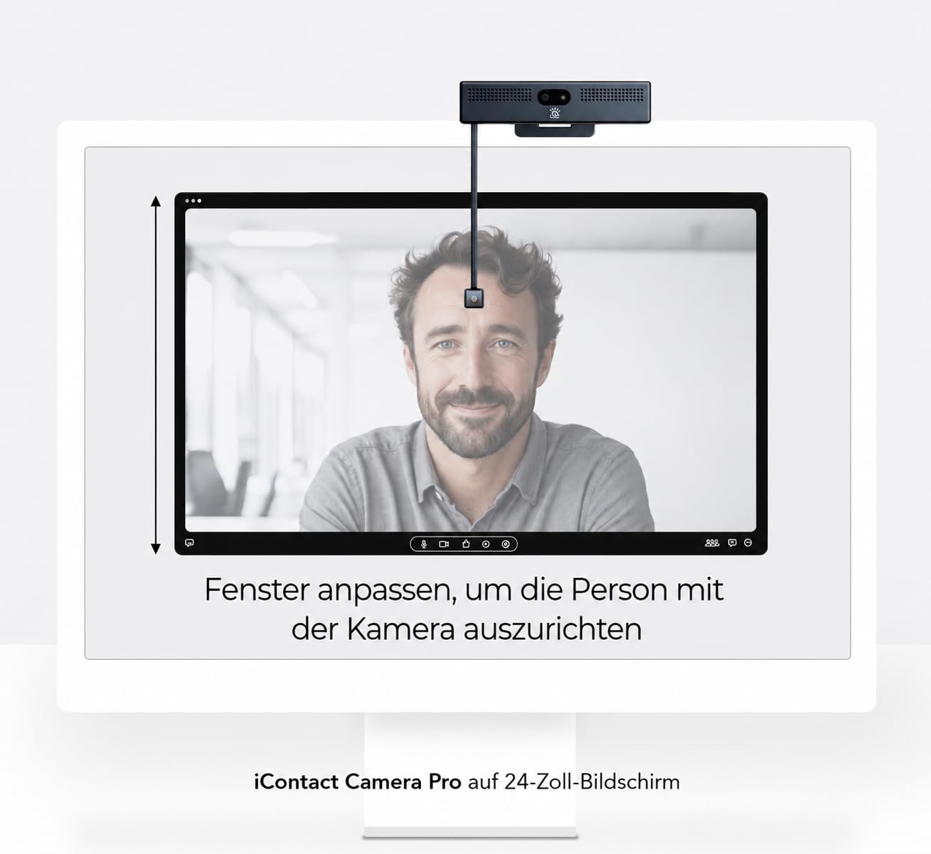 ProHello 4K HD Webcam mit Blickkontakt & Windows Hello Gesichtserkennung | Mikrofone mit Geräuschunterdrückung, USB Plug & Play für Mac, PC & Linux, kompatibel mit Zoom, Teams, Meet