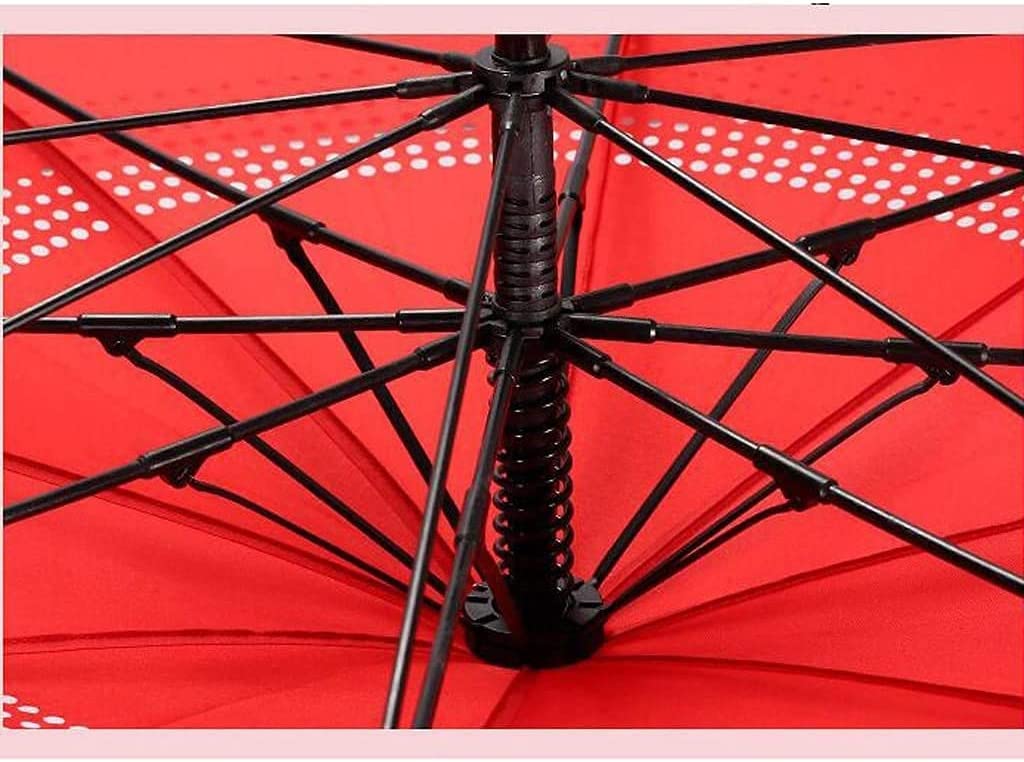 Genérico Paraguas Plegable Automático, Resistente Al Viento Y Duradero, Se Abre Y Se Cierra con Un Solo Botón, Tiene Varillas De Fibra De Vidrio, Empresa (Red 135 cm)