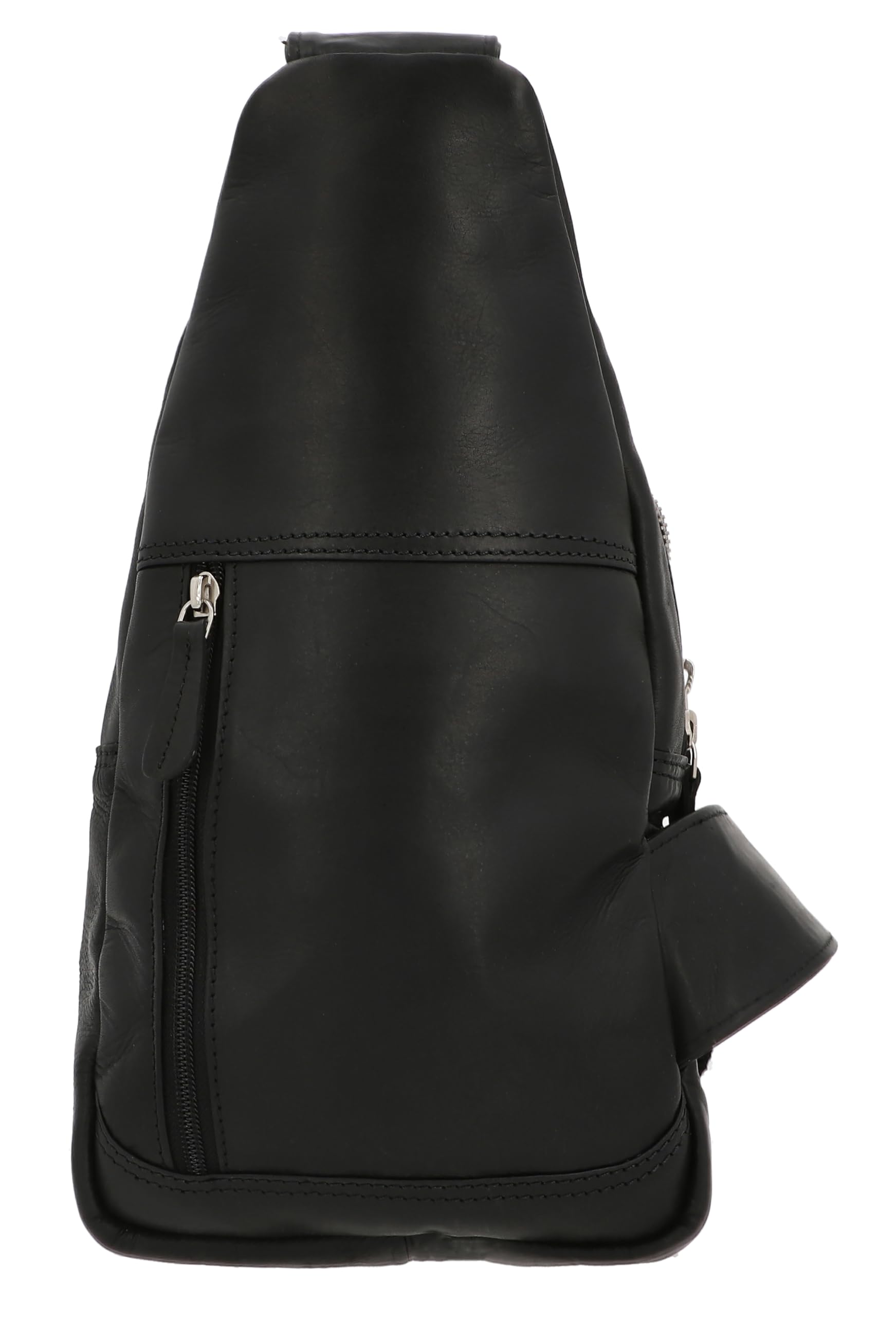 Gusti Sac en Cuir Azon Tannage végétal Sac Banane Sac ventral Sac en Cuir Slingpack Noir