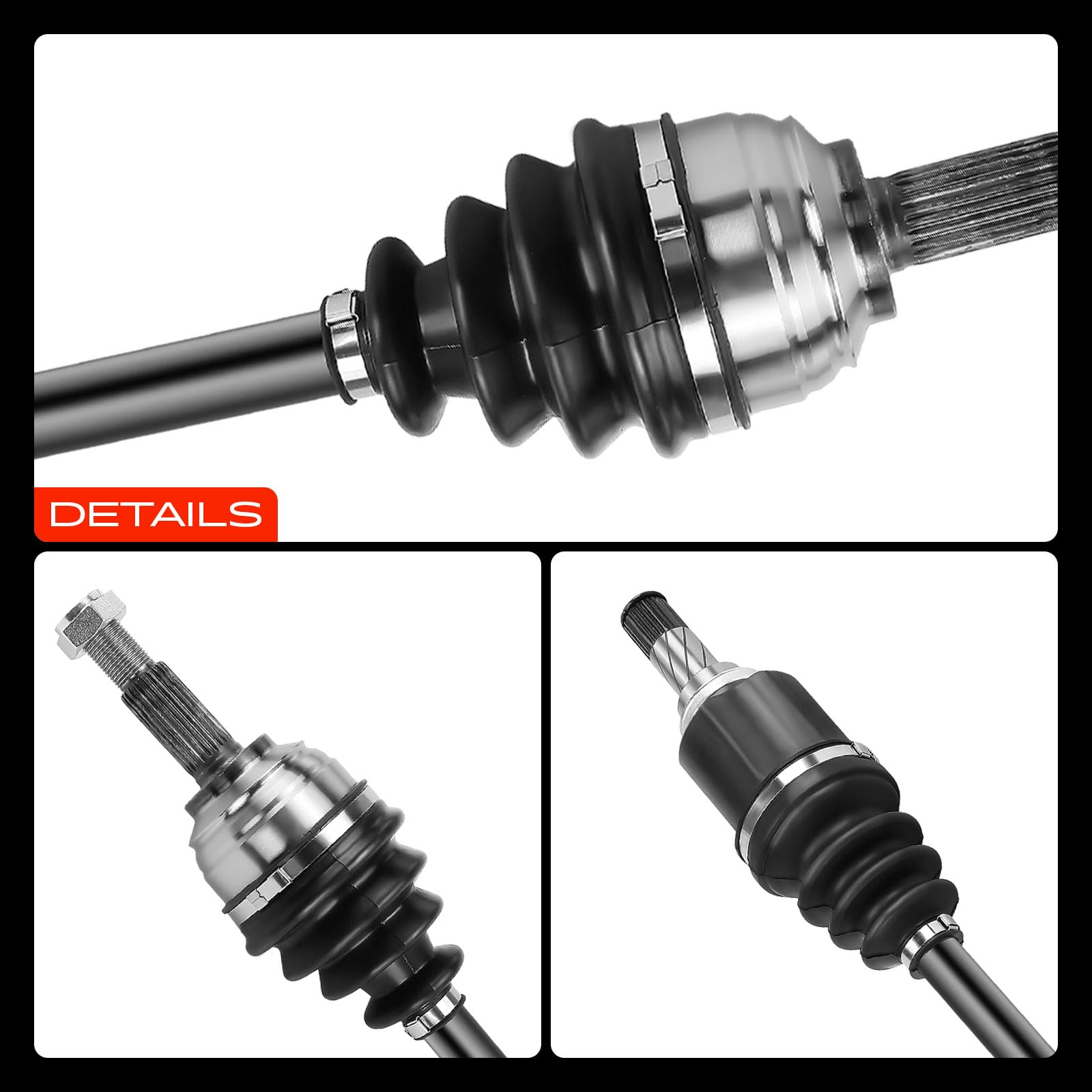 Frankberg Antriebswelle Achswelle ohne ABS-Ring Vorderachse Links Kompatibel mit Clio IV BH Logan/Stepway II B8 San.dero/Stepway II B8 San.dero II Xray Replace# 391016613R