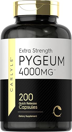 Carlyle - Corteza de Pygeum africanum,1500 mg, 200 cápsulas, extracto de alta potencia que apoya la salud de la próstata, suplemento sin gluten ni