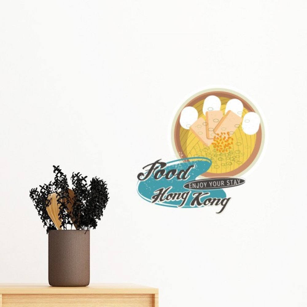 Sticker Hong Kong Ramen amovible pour mur sans trou