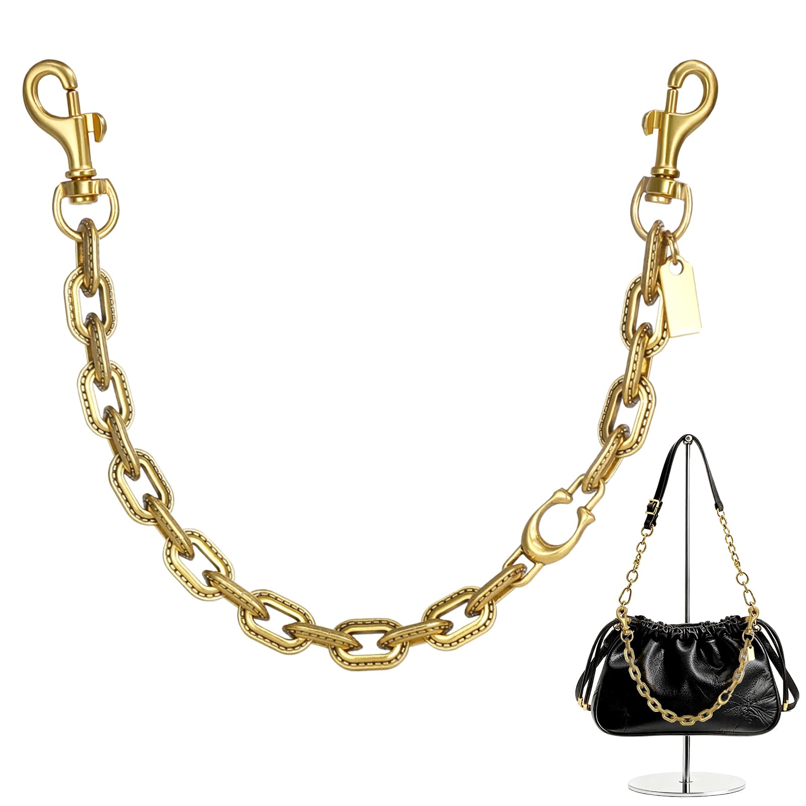 Gold Bag Charms Purse Charm Extender Chain - Gold Vintage Bag Accessories - Cute Handle Replacement Charms Accessories - Handbags Tote Bags Accessories Gifts for Women-image-22