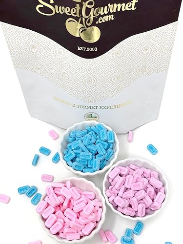 Miniatura 7 de SweetGourmet Paquete económico de tabletas rosas de caramelo de fresa Pez sin envolver a granel  1 libra