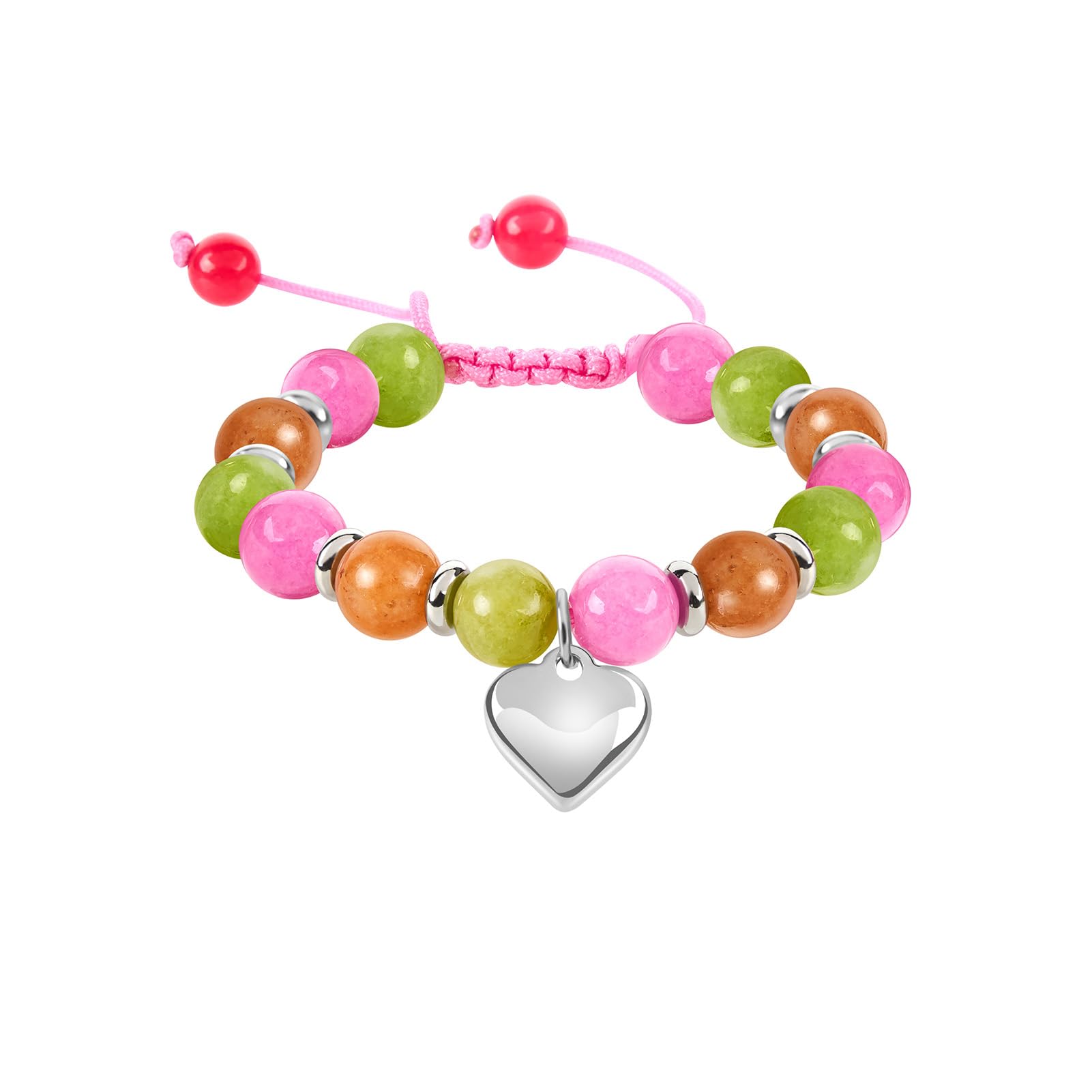 Blue Initials Heart Natural Stone Beaded Bracelet for girl | Adjustable Natural Stone Beaded Bracelets for Girls Jewellery | Daughter/Granddaughter/Niece/Bracelets for Girls Jewellery