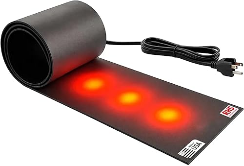 RHS - Sistema de fusión de nieve, calentador de techo y valle, alfombras de fusión de nieve y hielo, tamaños de 8 pies x 13 pulgadas, color negro, 8