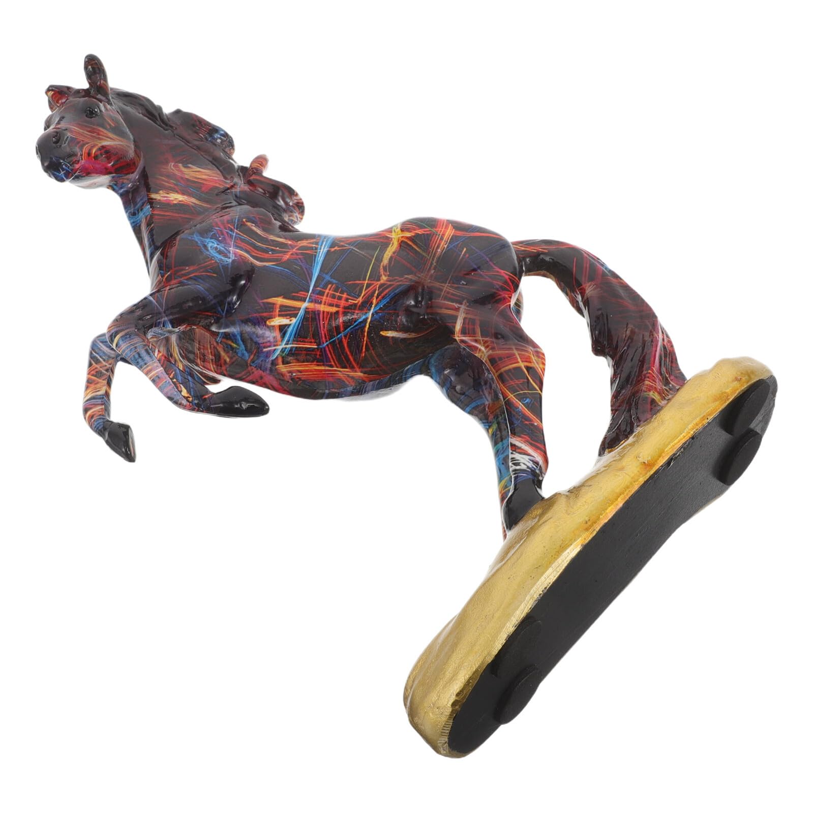Statue cheval decorative en resine jojofuny pour decoration de maison et bureau