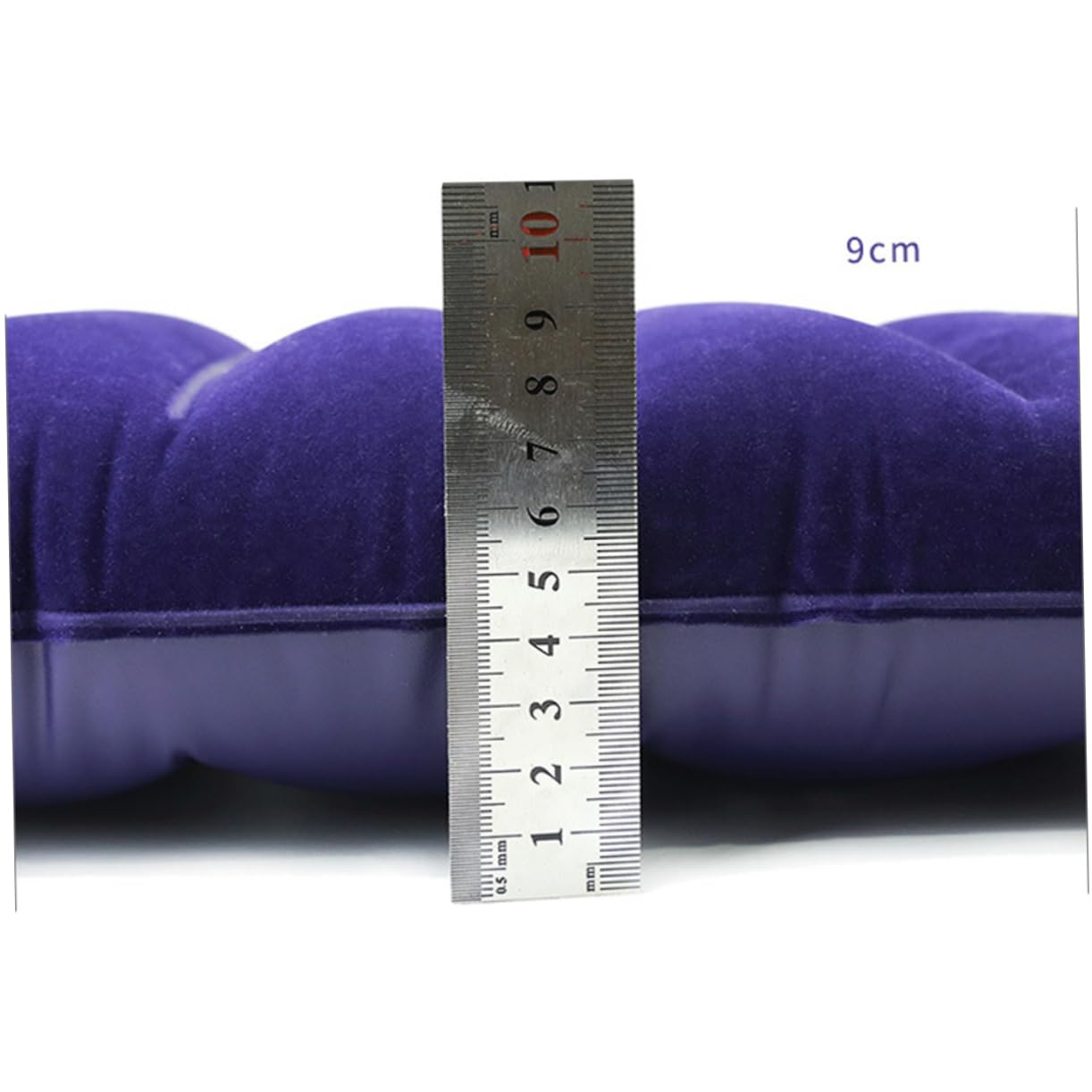 WHAMVOX 4pcs Inflatable Camping Pillow PVC Flocking Neck Pillow for Travel Portable Inflation Cushion for Outdoor Camping