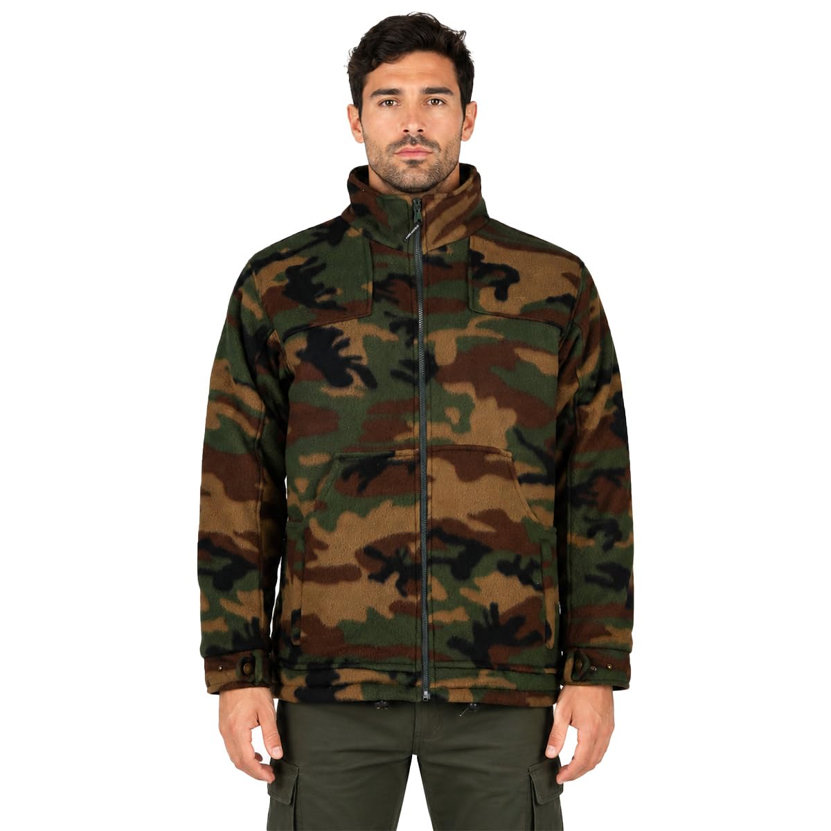 fratelliditalia.org Maglione Pile Zip Montagna Giacca Tasche Neve Caccia Cacciatore
