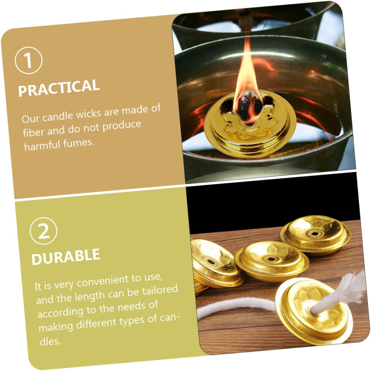 Cabilock Oil Lamp Replacement Wick Holder Kit Core Ball Wicks Lamp Oil Accessories for