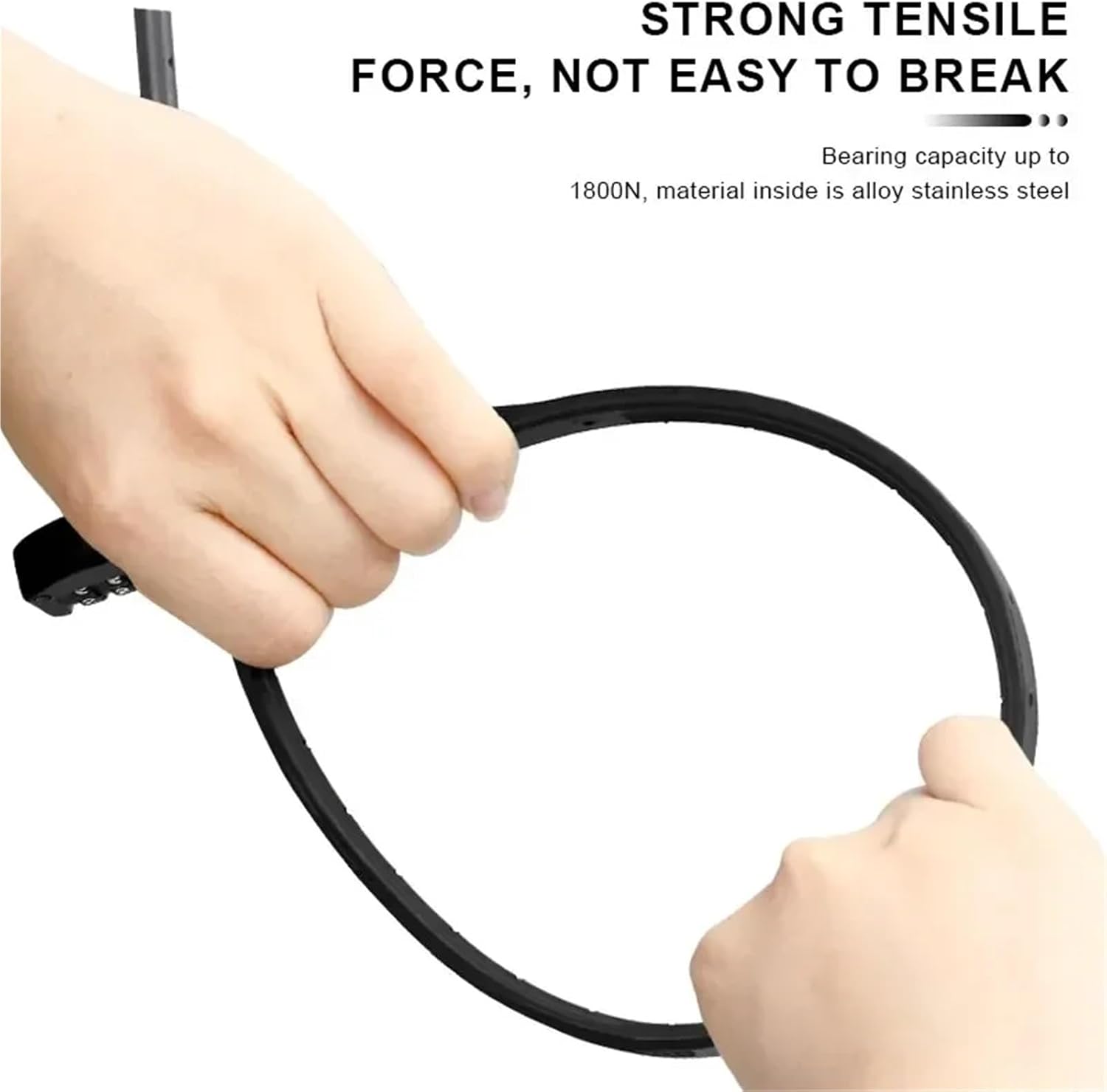 1pcs 3 Digit Password Bike Helmet Lock Multipurpose Anti-Theft Stainless Steel Cable Tie Ultralight Portable MTB Road Scooter(2)