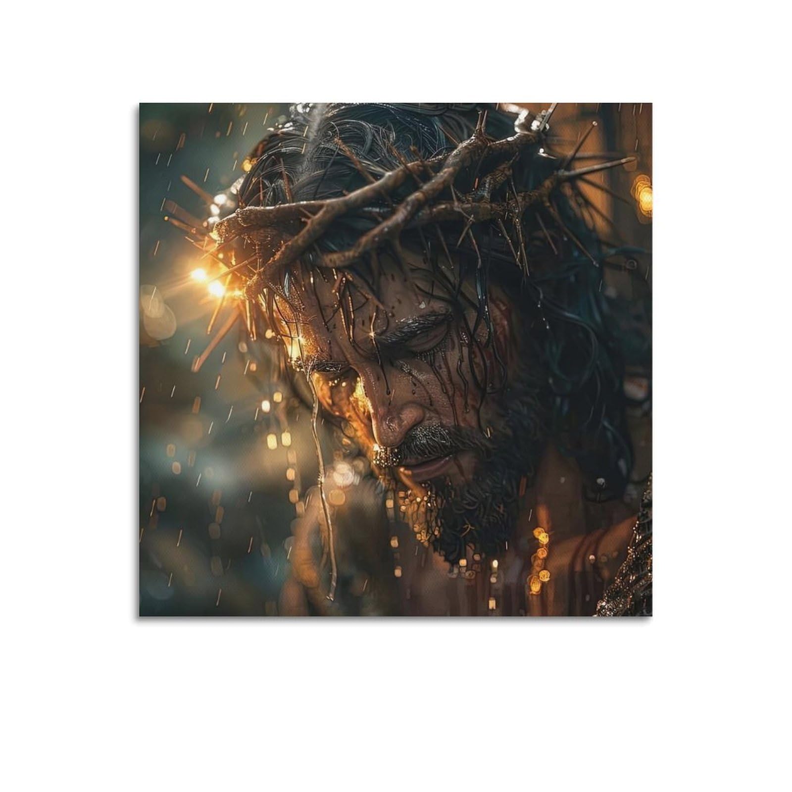 ESTE Christianity Religion Jesus Passion of Christ Poster Decorative Painting Canvas Modern Art Picture 16x16inch(40x40cm)