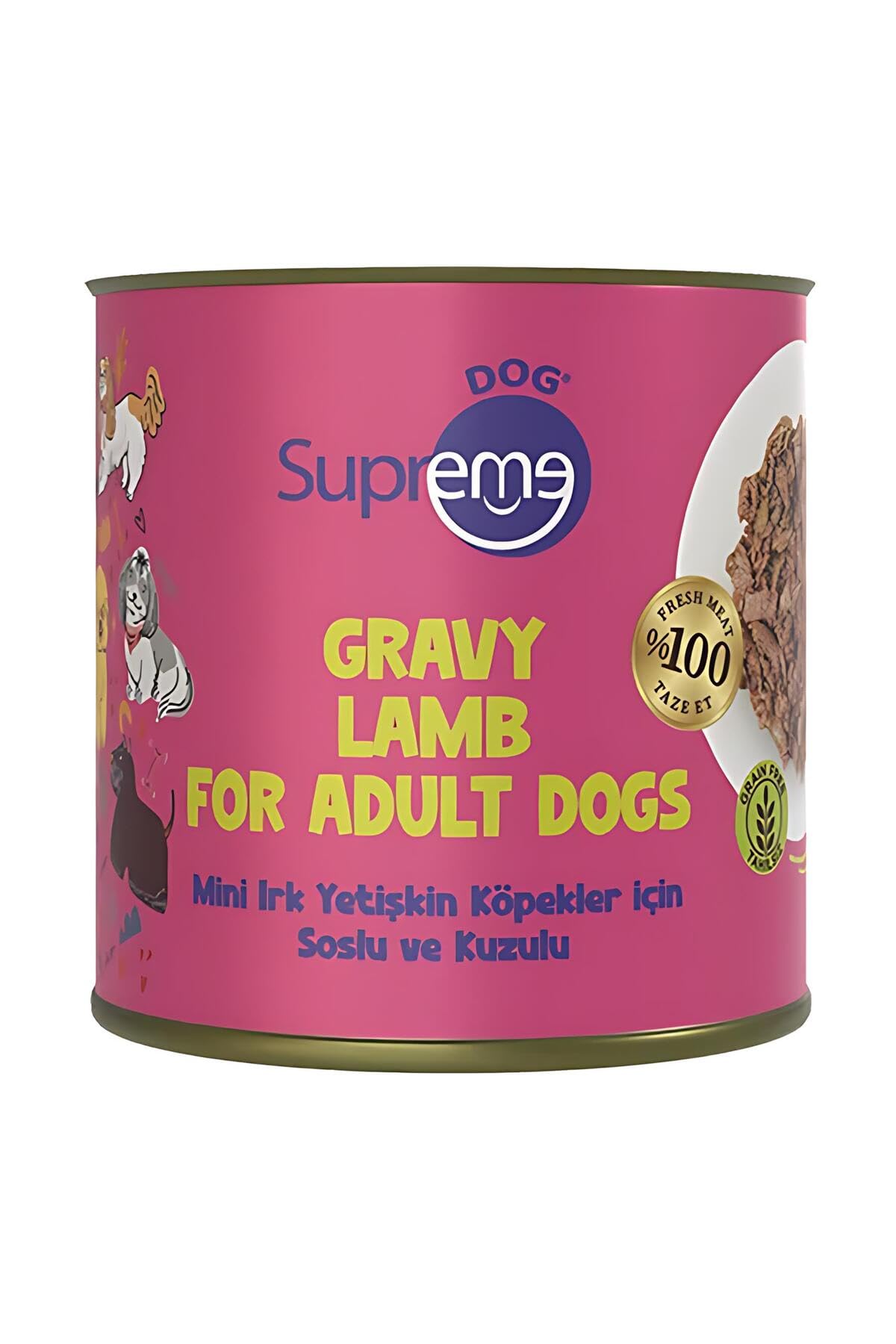 Supreme Dog Mini Irk Yetişkin Köpekler İçin Soslu Kuzulu…