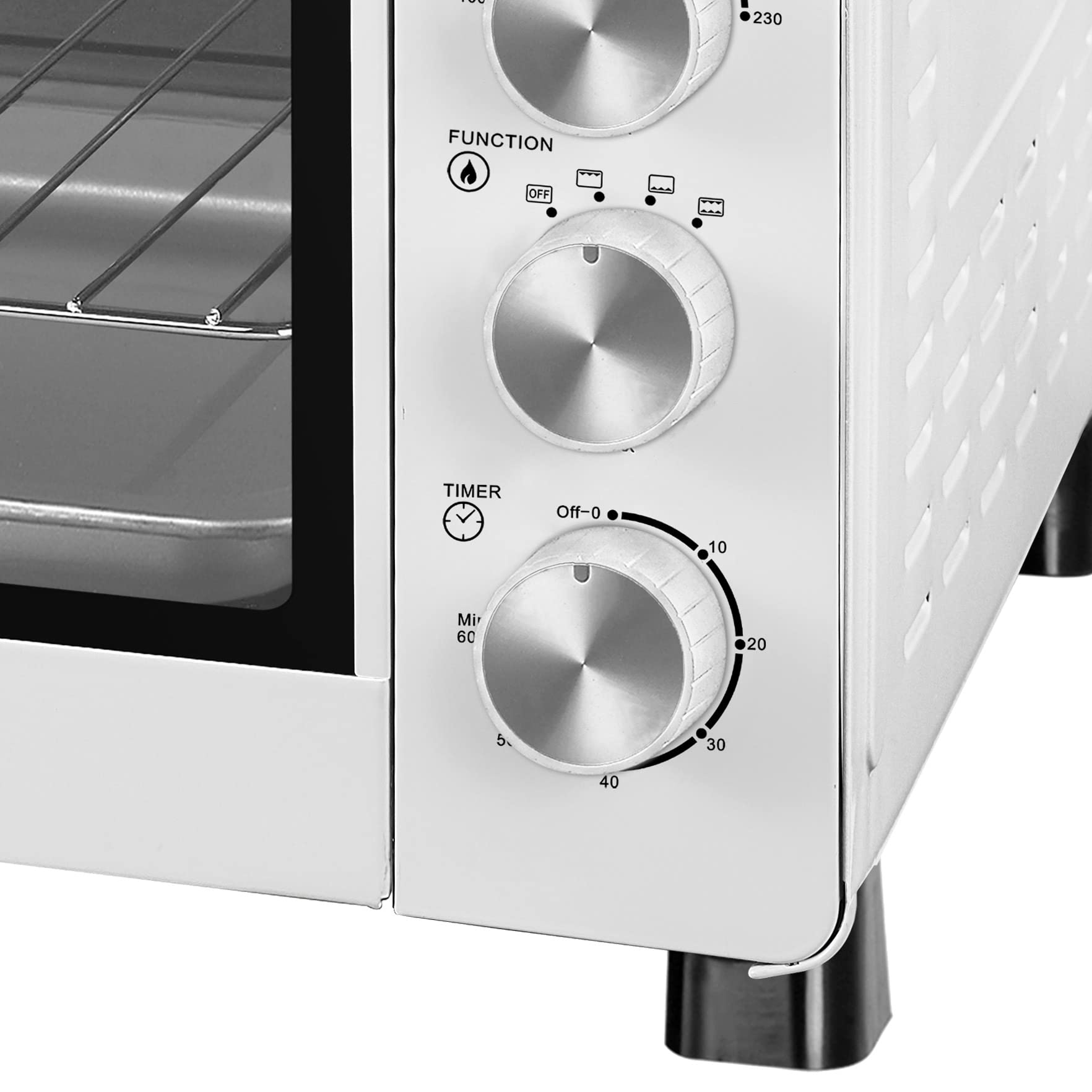 Infiniton HSM26B61 Four conventionnel de table (60 l, 2500 W, température jusqu'à 230°C et minuterie jusqu'à 60 minutes, four portable, blanc)