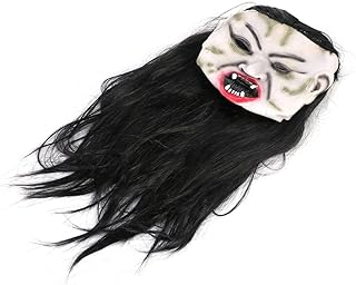 BESPORTBLE Máscara De Bruxa De Cabelos Brancos 1Pc Fantasma Bruxa Assustadora Bruxa Festa De Halloween Máscara De Zumbi Máscara Assustadora De De Zumbi Mulher Emulsão Careta A