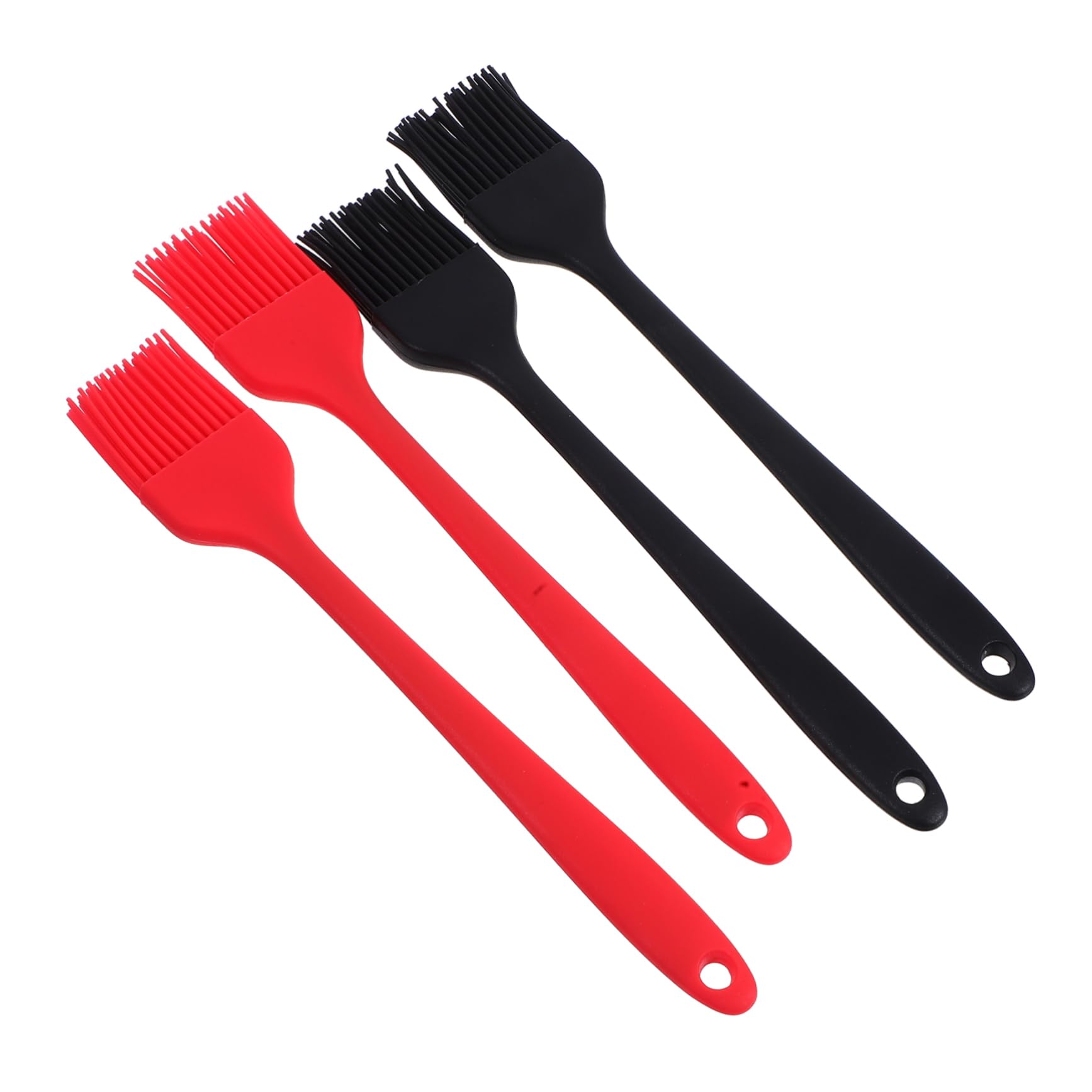 HEMOTON 4pcs Silicone Pastry Brush Heat Resistant Basting Brush for Grilling Baking Cooking Safe for Use Cookware Easy to Clean Silicone Bristles