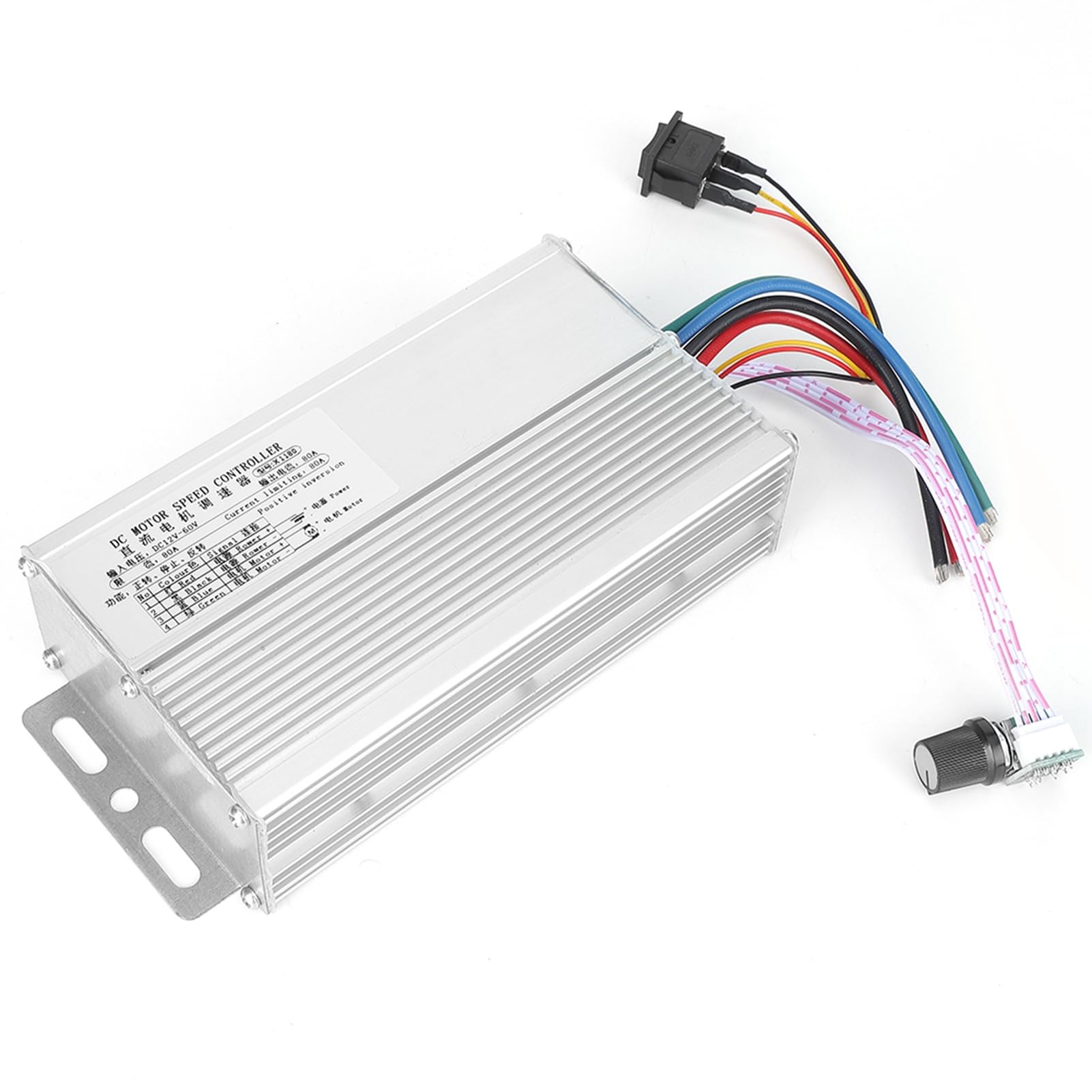 Controlador de Velocidad para Motor de CC 12-60V Regulador de Gobierno 80A