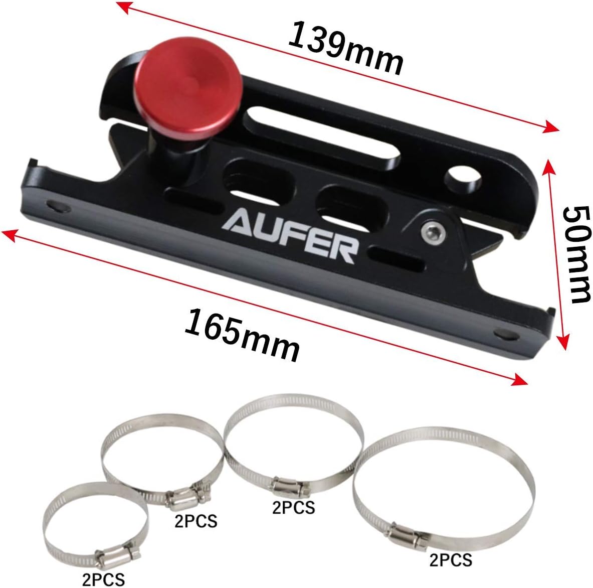 AUFER Aluminum Quick Release Fire Extinguisher Mount Roll Bar Holder Compatible with for Jeep Wrangler Gladiator Ford Bronco UTV ATV Polaris RZR Ranger Can Am Boat etc.