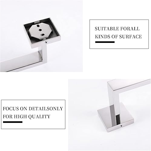 Miniatura 9 de Paquete de 2 toallas de baño de 14 pulgadas accesorios de cocina y baño estante de toallas cuadrado grueso LANC ducha cromada soporte de toallas