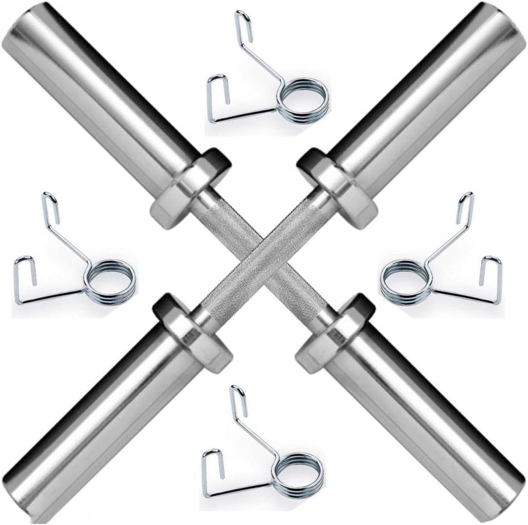 Gallant Olympic Dumbell Bars Set with 4 X Spring Collars Body Building Weight Lifting Pair