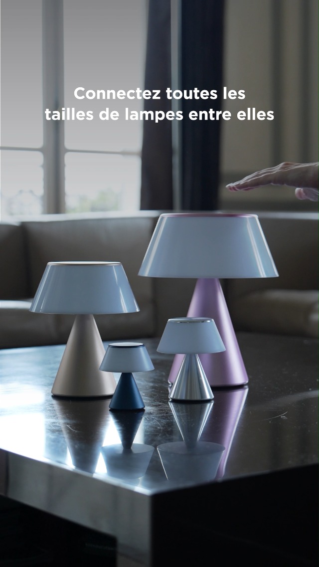 Lampe de table sans fil élégante noire Rodia - Lampes de table