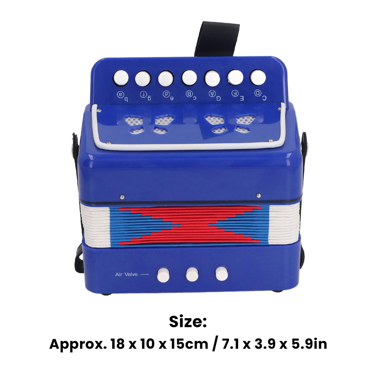 Accordéon à Boutons éducatif pour Enfants 7 Touches Développement Musical 3 Ans